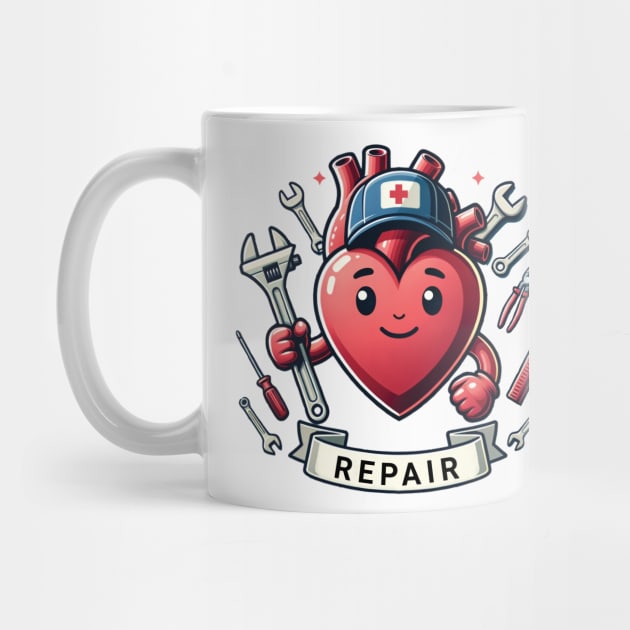 Repair heart cute design for health workers by Kicosh